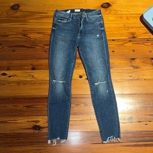 Mother high waisted looker ankle fray